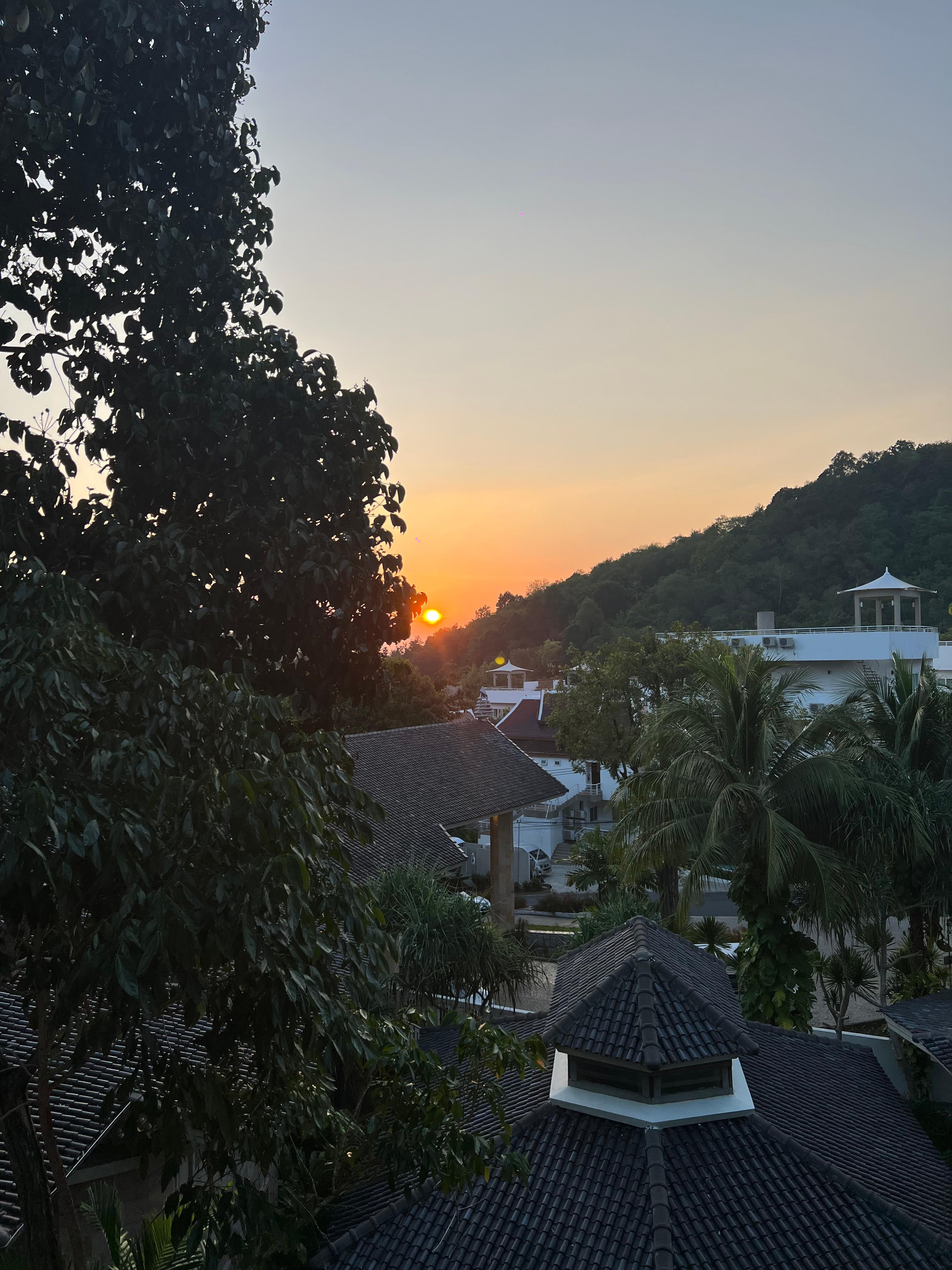 Sunset view from the room balcony