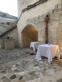 Outside evening dining.