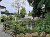Teich am Hotel.