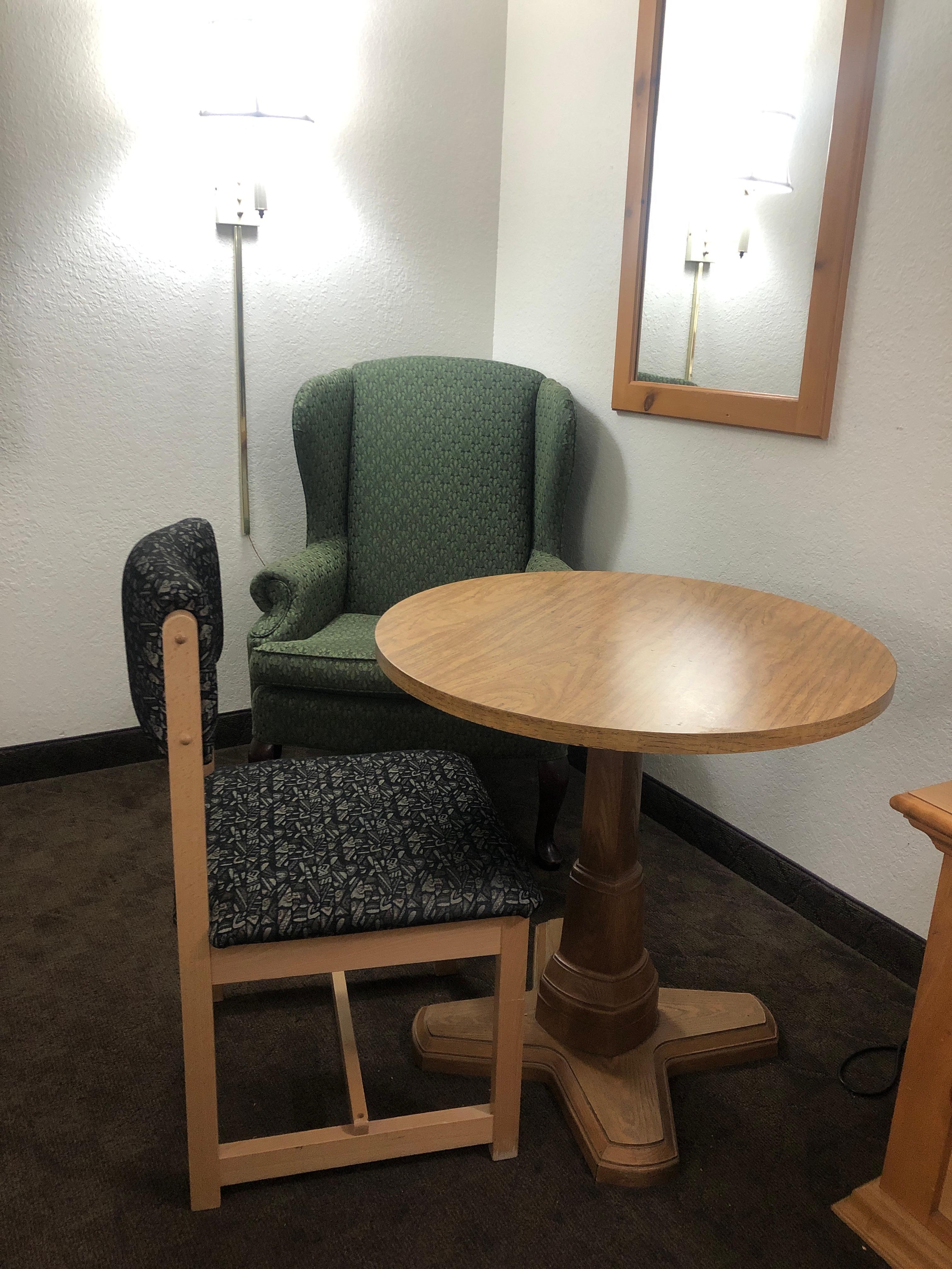 The table 
