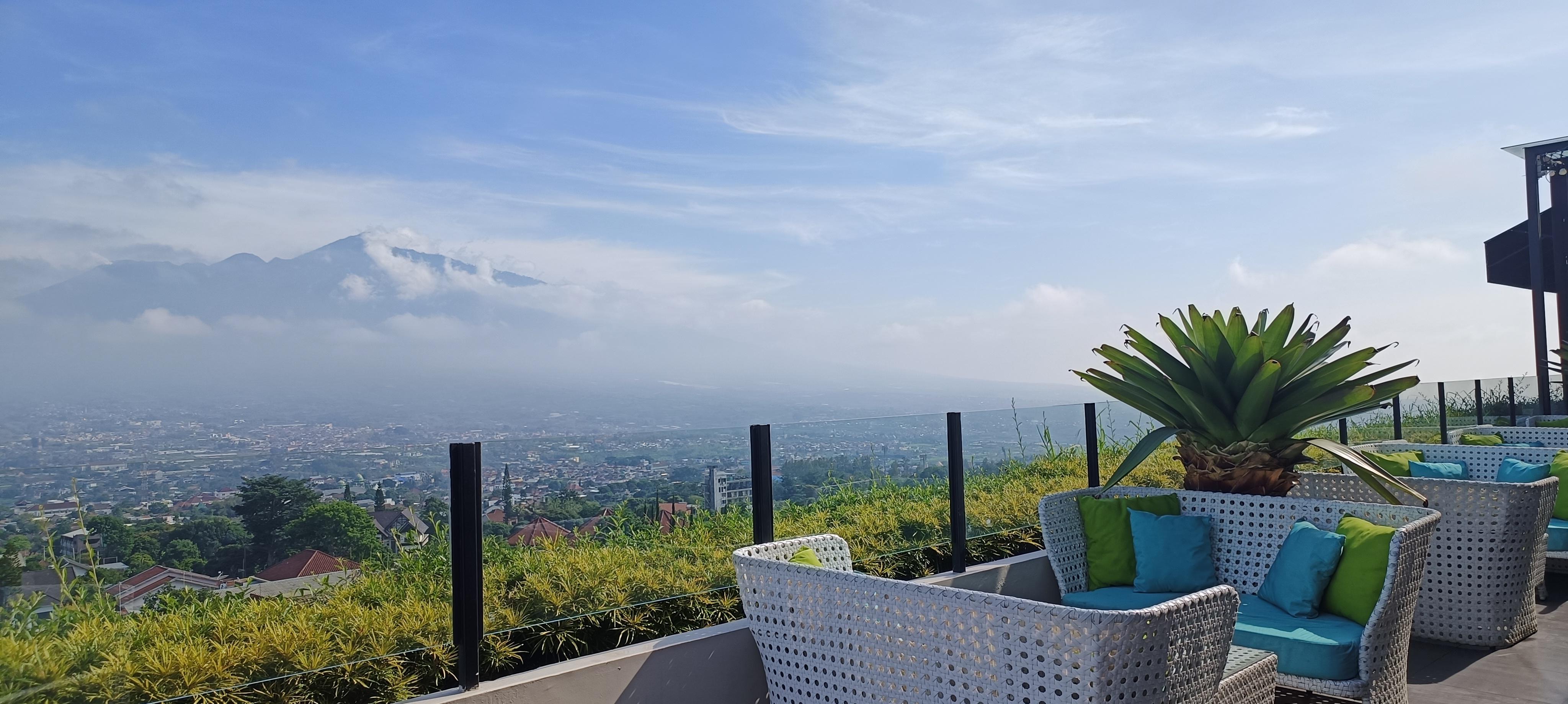 Mountain view from restaurant