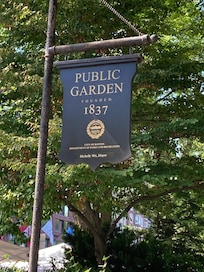 Take a train or walk over to Public Garden.