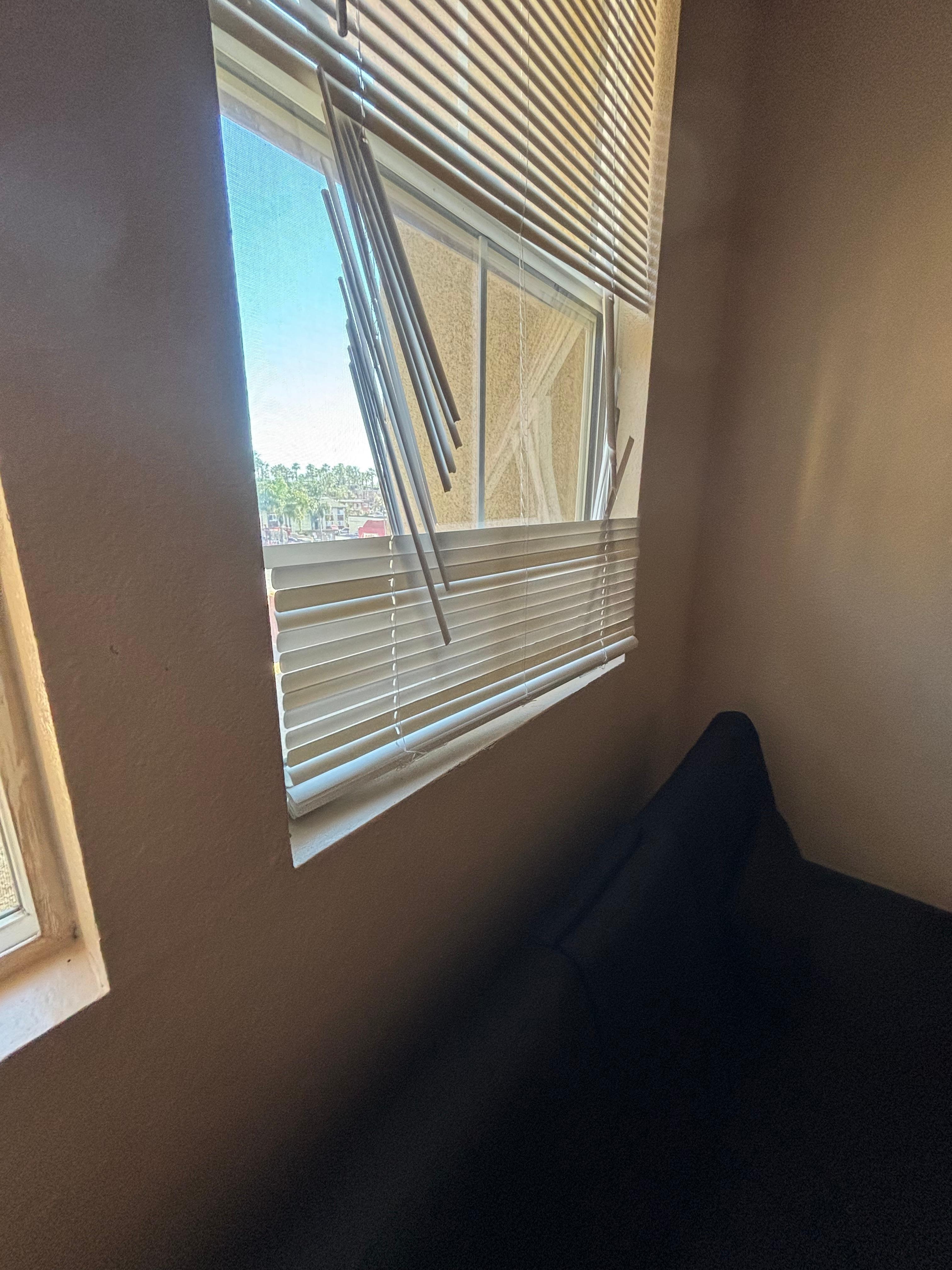 broken mini blind by the previous renter