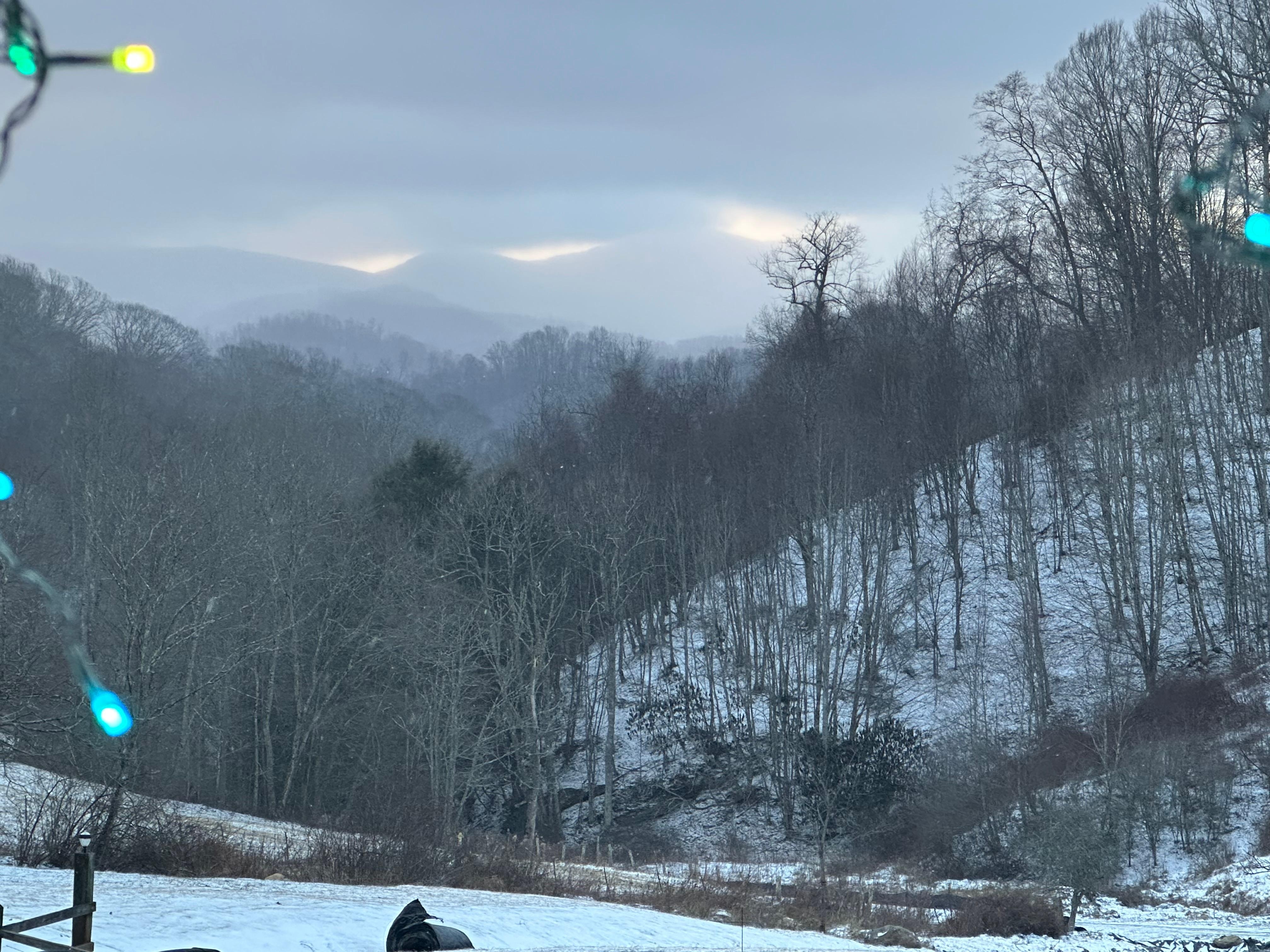 We got a little snow while we here!