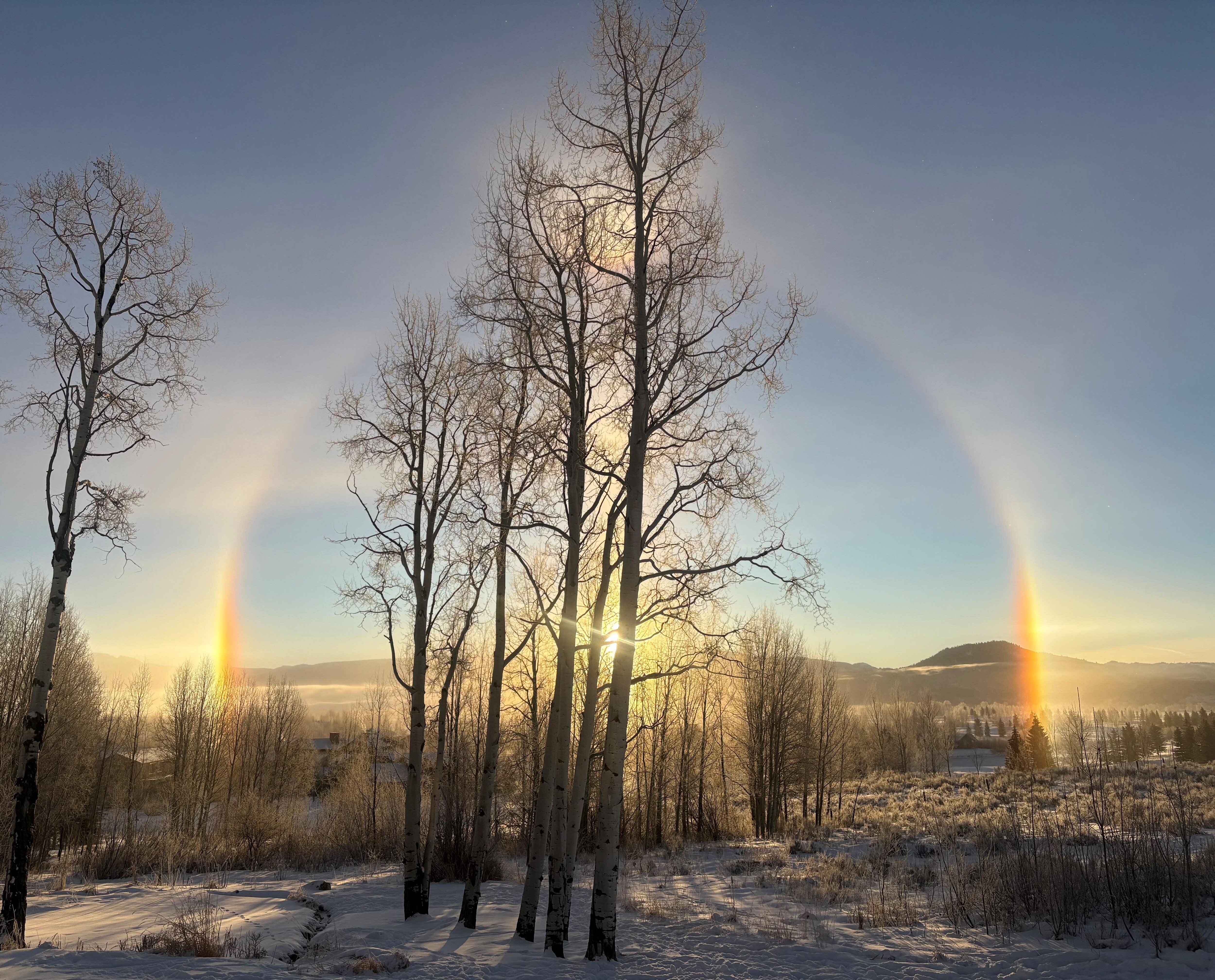 Sundogs at dawn