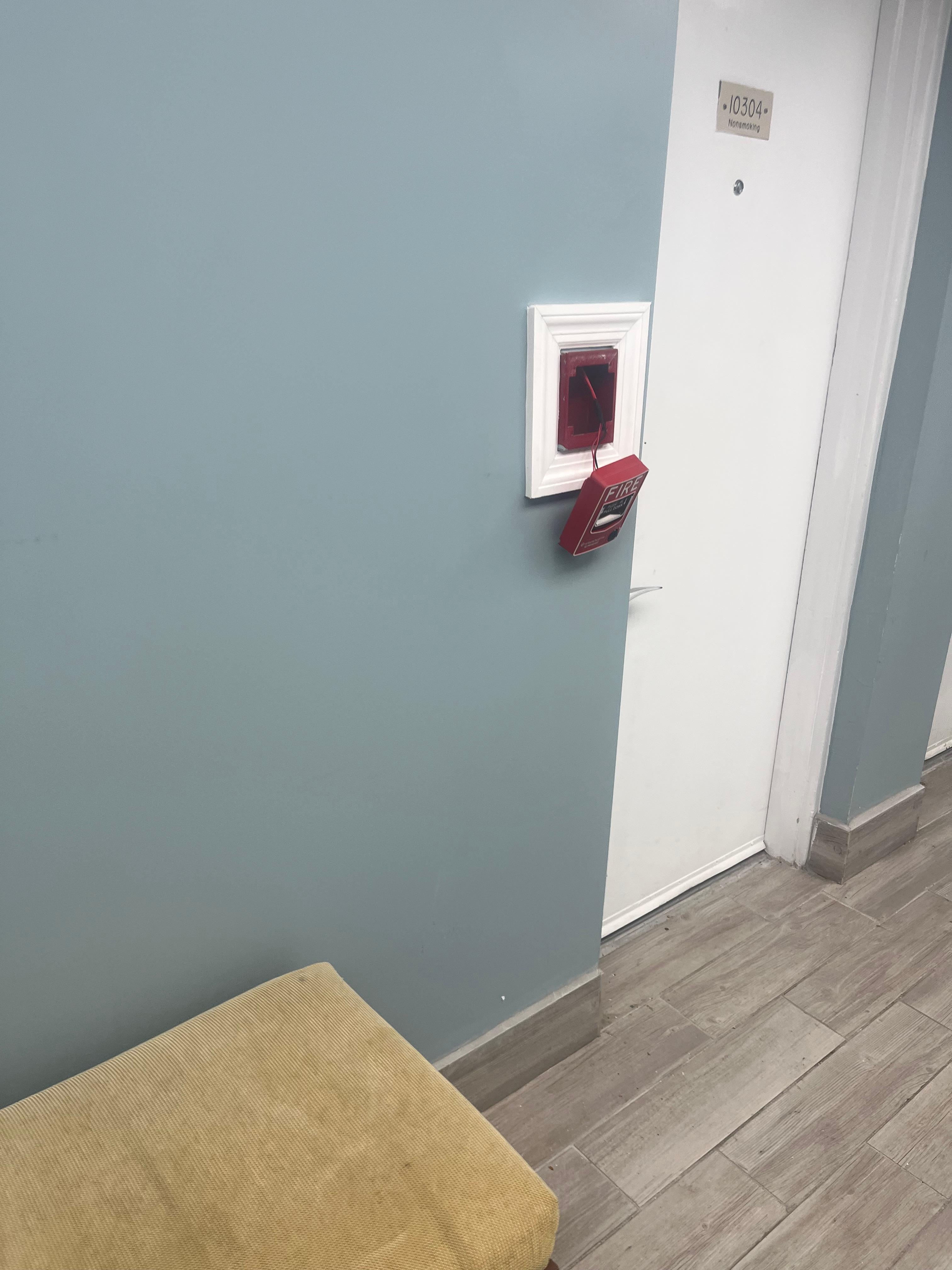 Fire alarm ripped from the walls