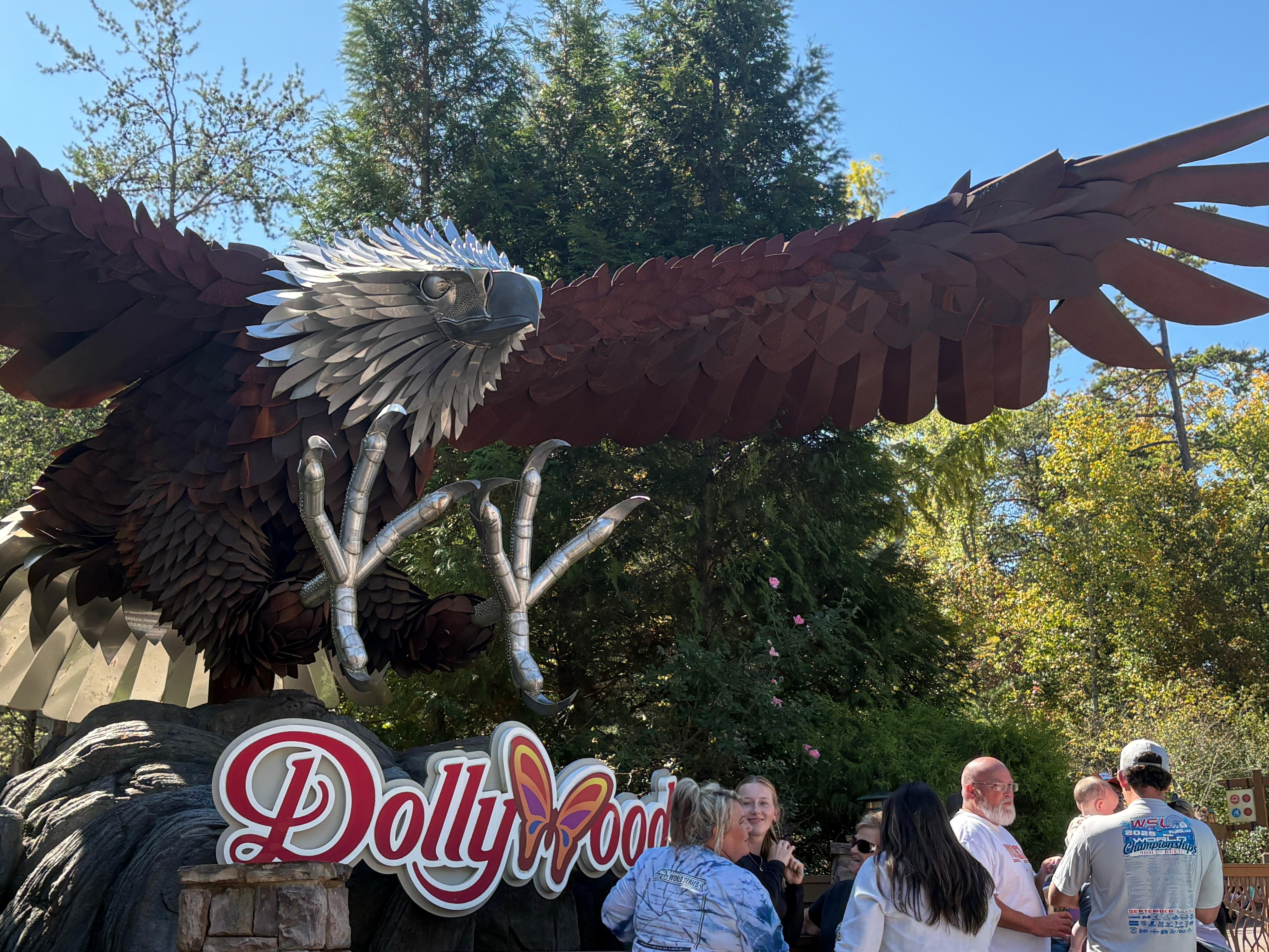 Make sure you check out the Eagles in Dollywood- and enjoy all the rides and shops!