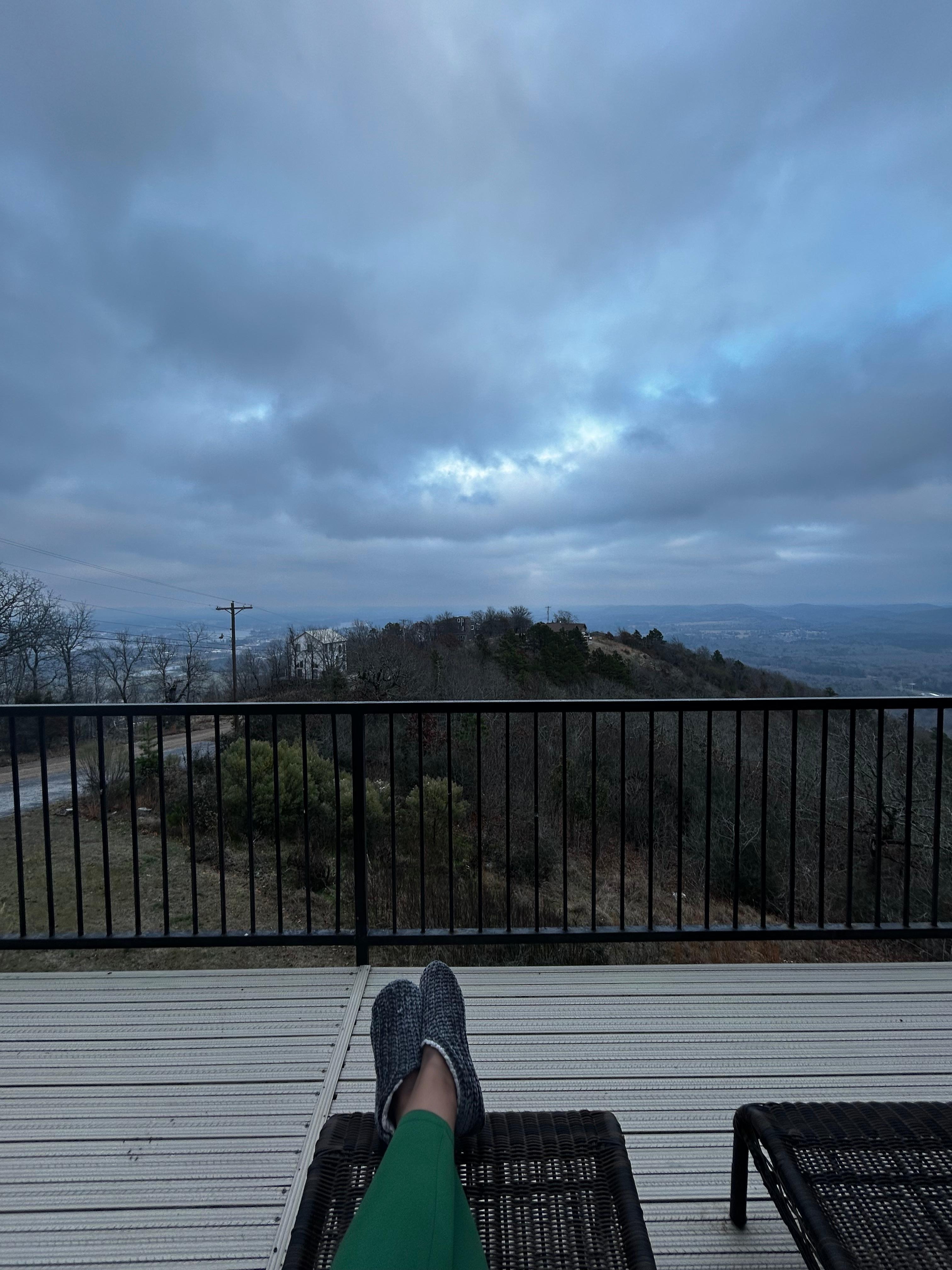 View from mid-level porch during the day