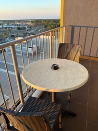 Balcony in room to watch sunset