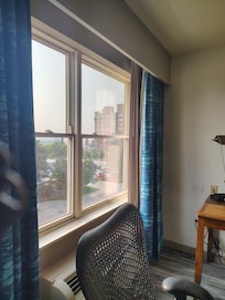 View from our room (dirty windows)