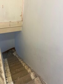 dangerous torn up stairs