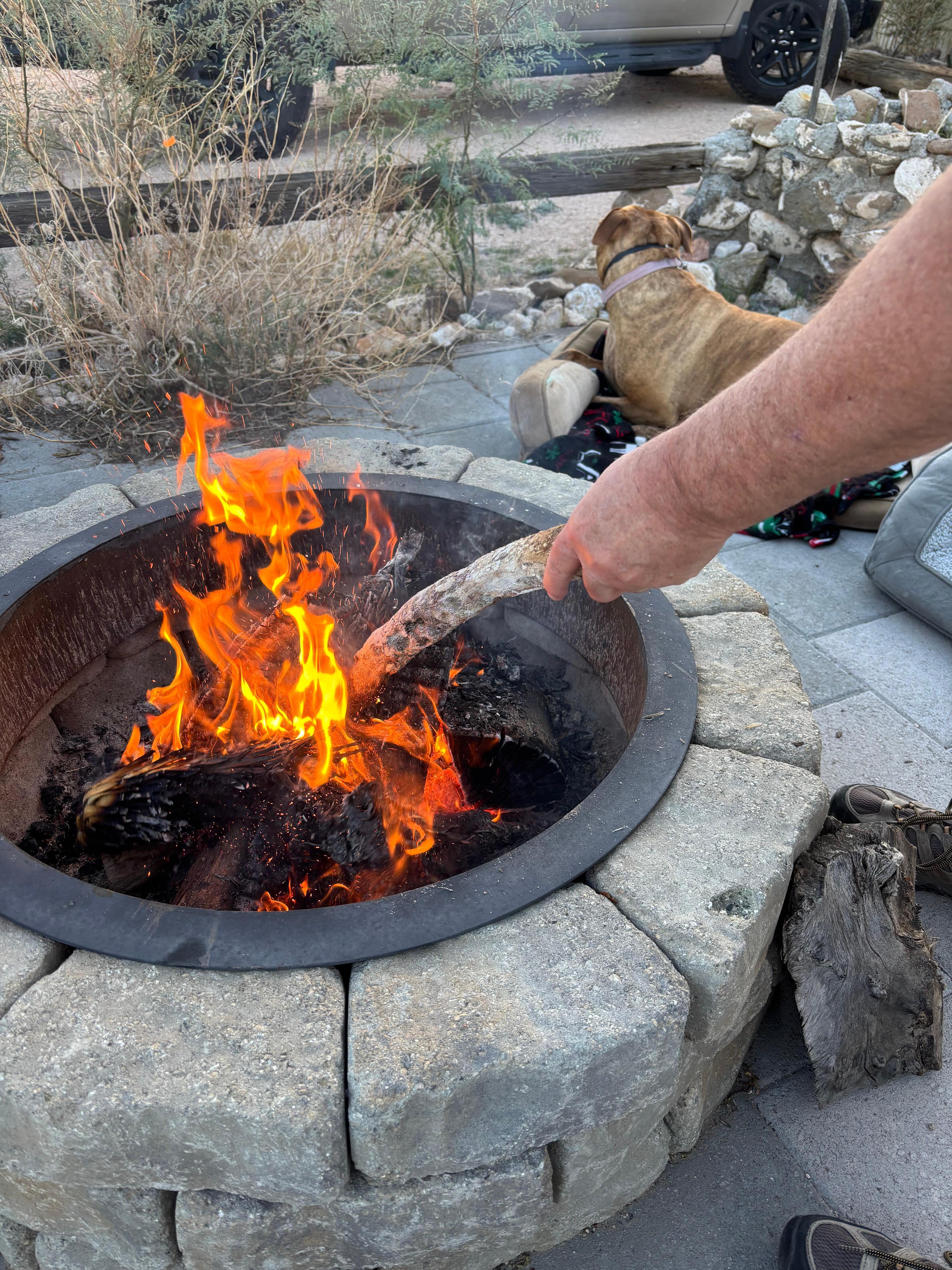Fire pit patio was a great bonus. Complete with roasting sticks!