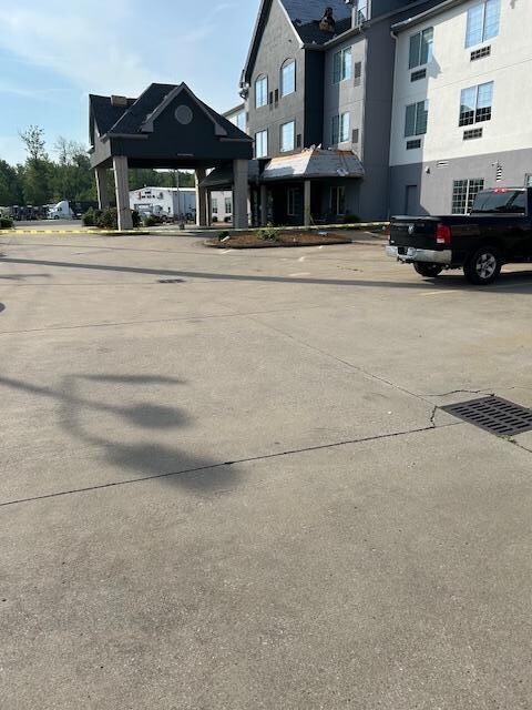 Front entrance blocked off
