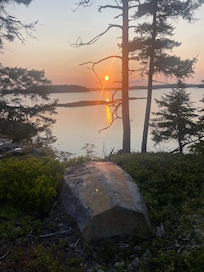 This is the view from the outdoor sitting area - an absolutely stunning sunset every night!!!