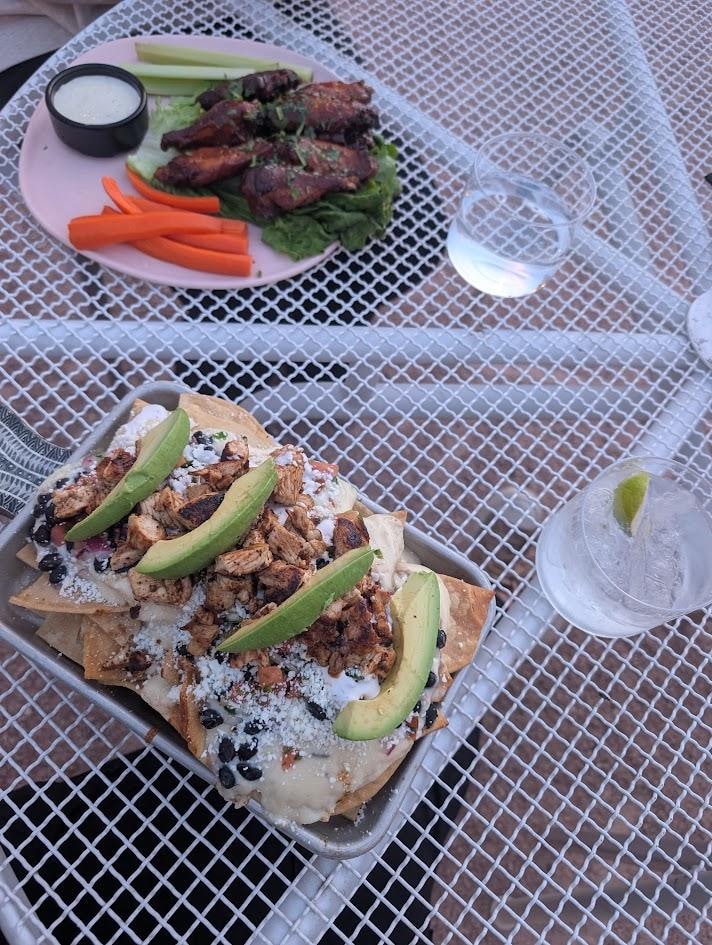 Delicious dinner (nachos + wings)