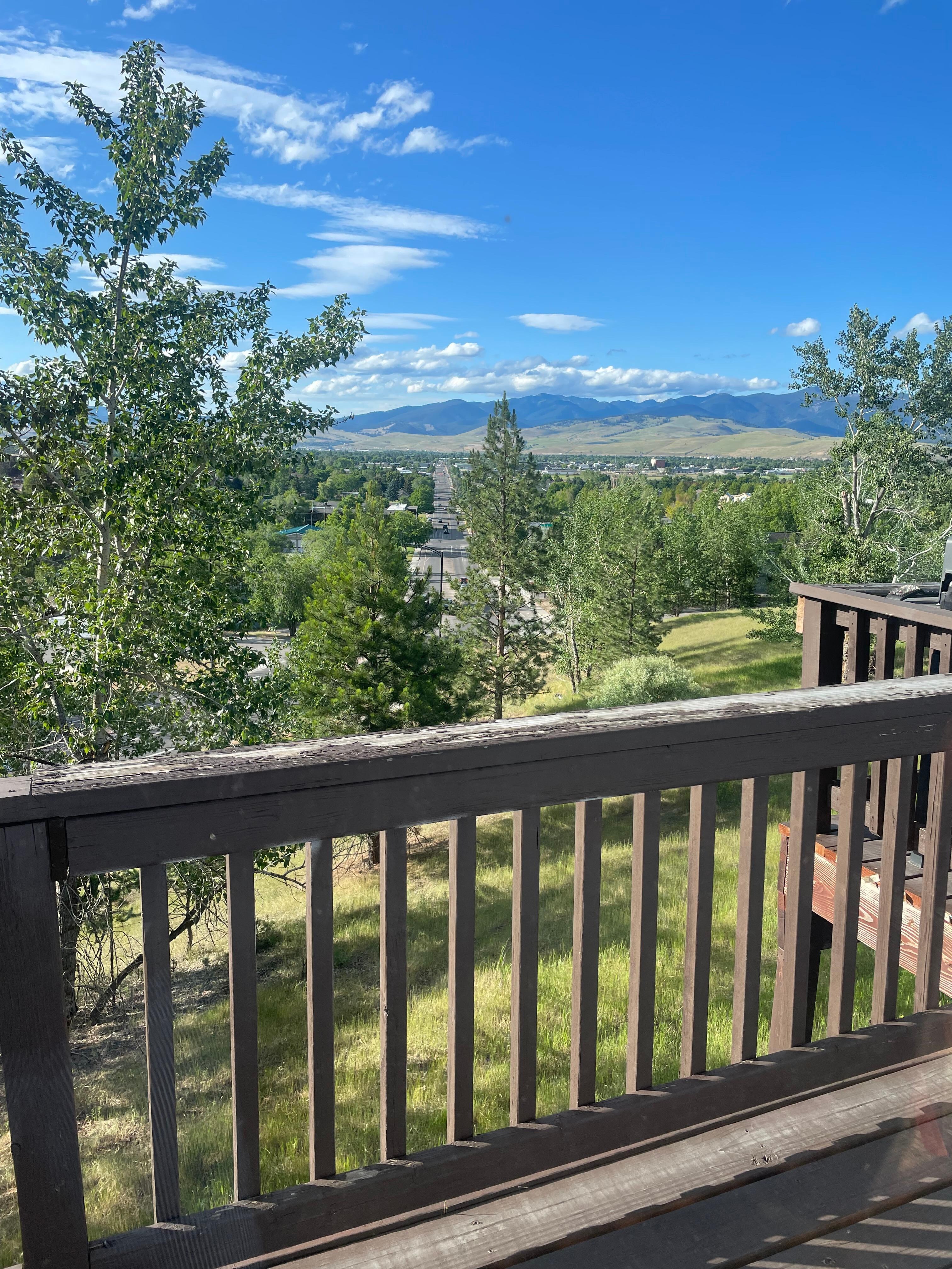 View across Missoula from the deck