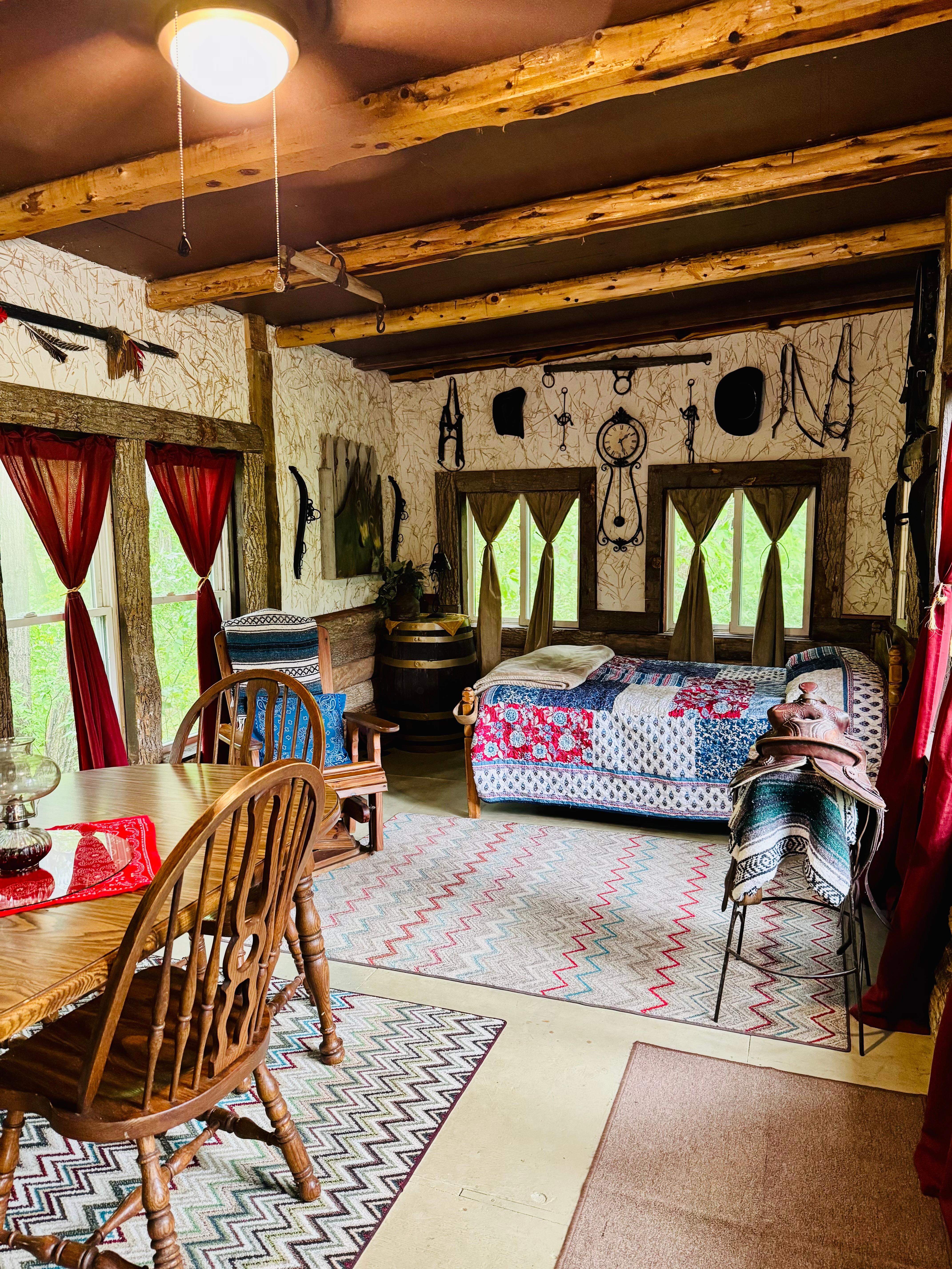 Inside Riverside Cabin