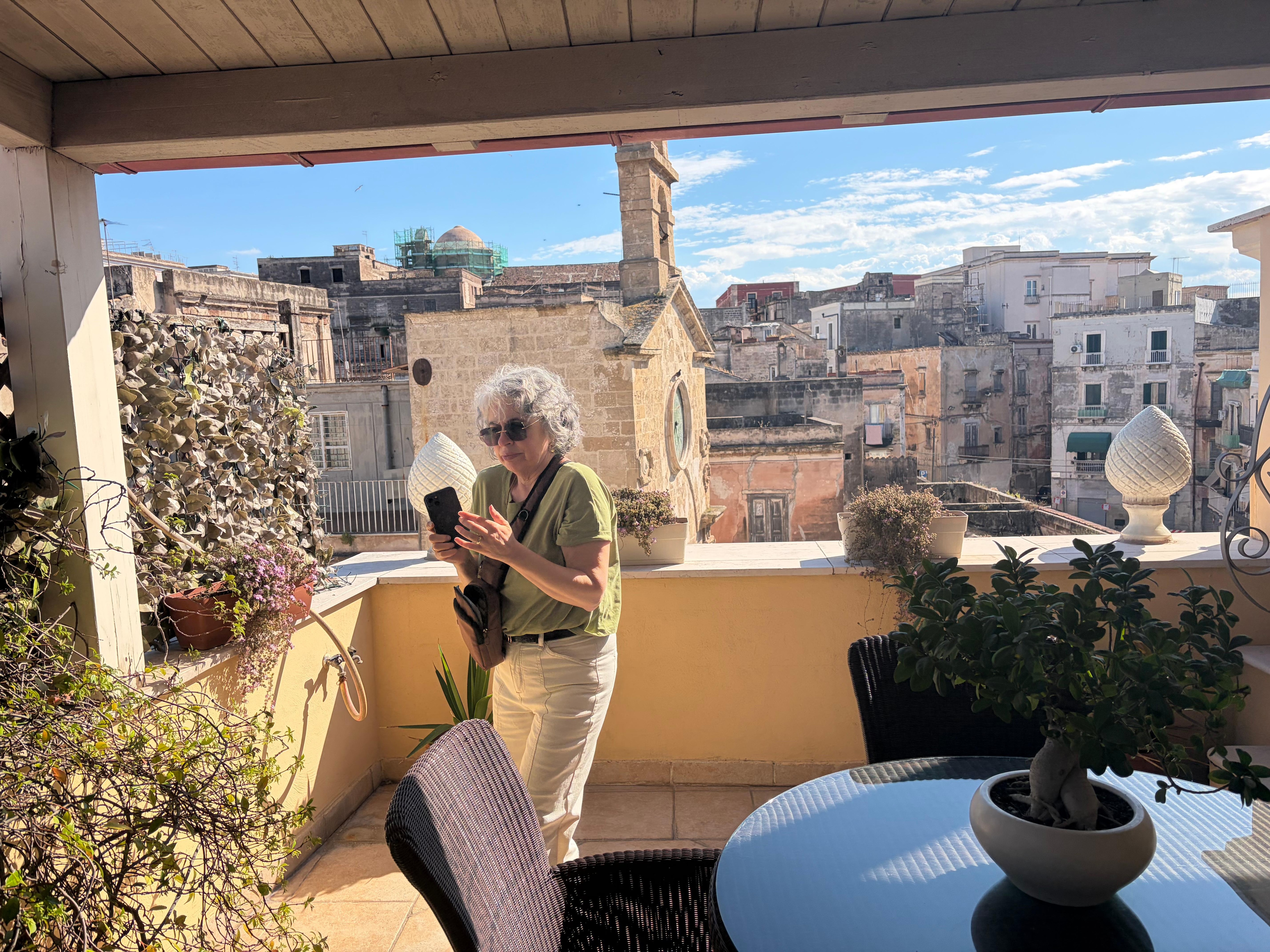 Second floor patio for a glass of wine