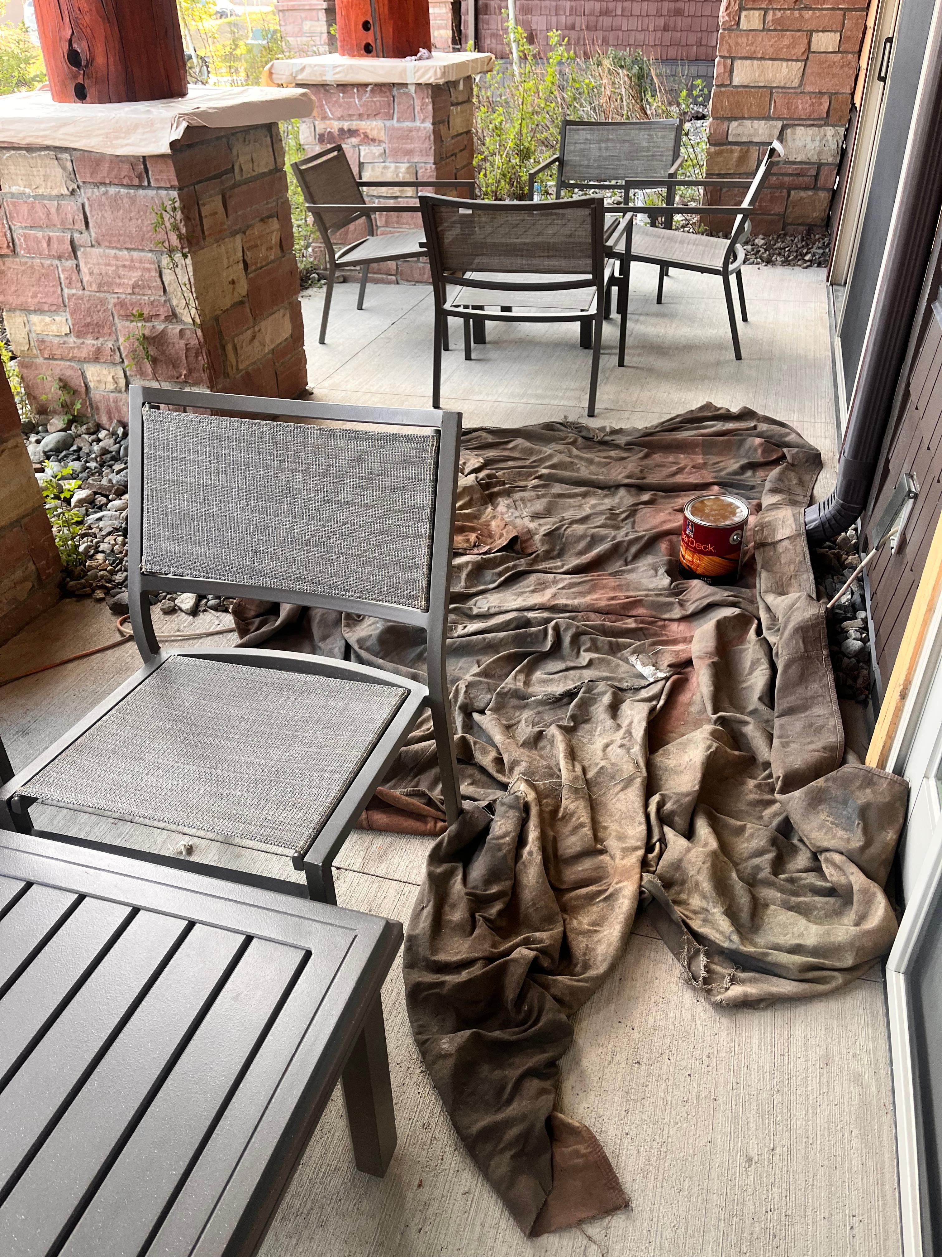 This was our relaxing patio…