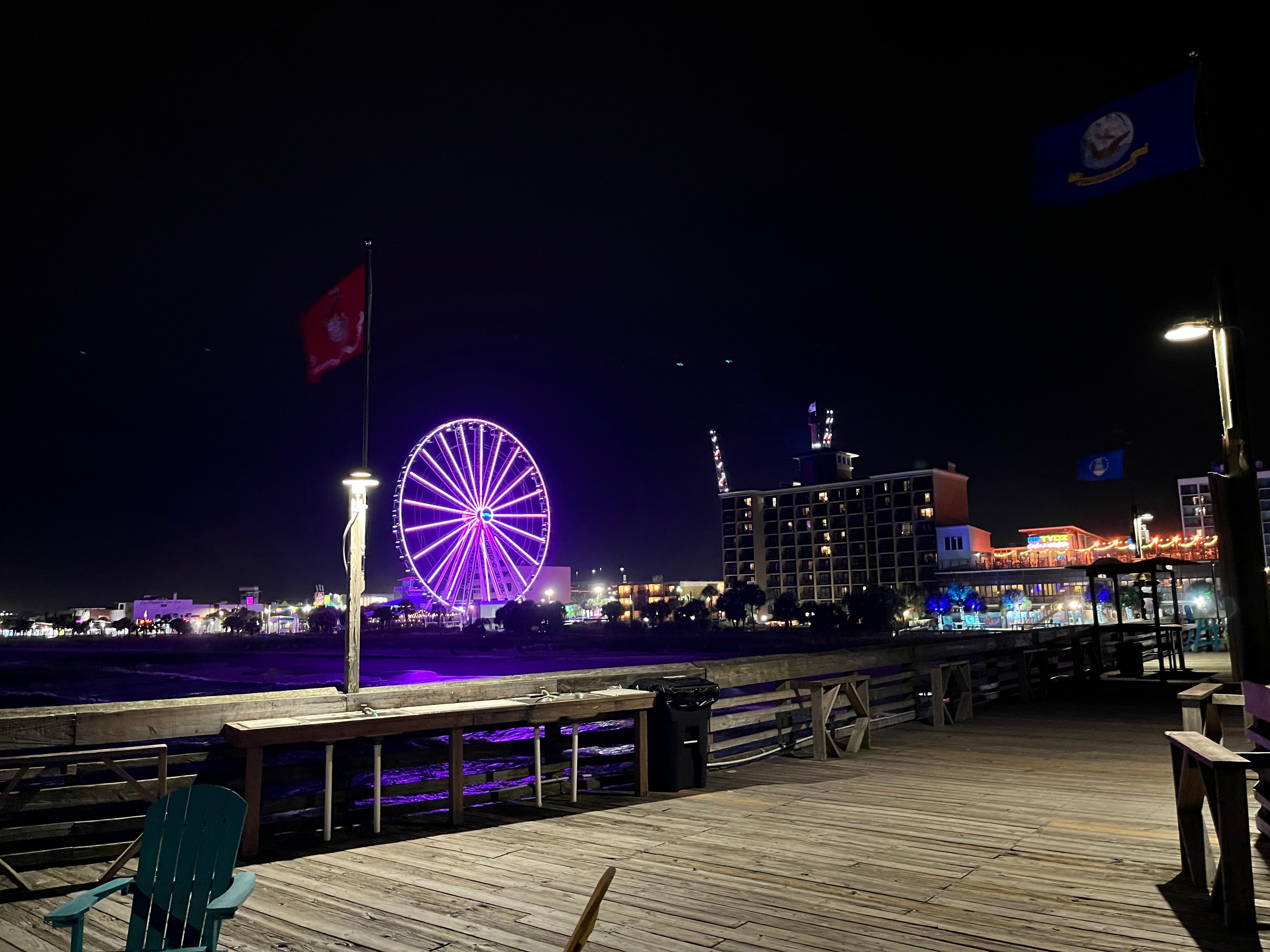 Boardwalk, pier and sights. 