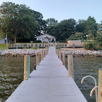 View looking back from the dock