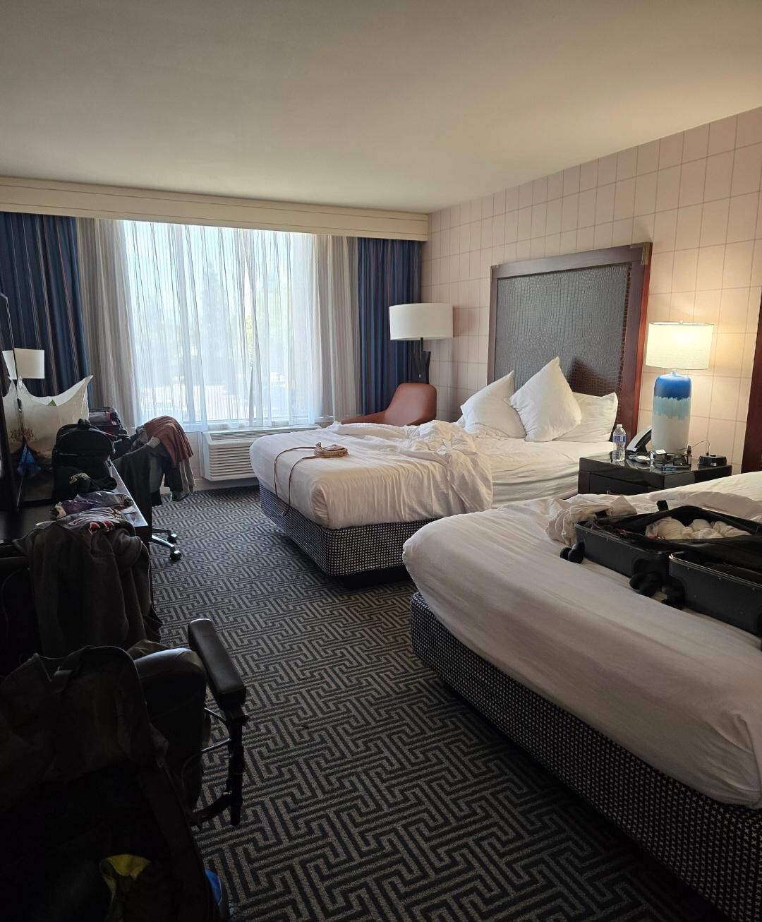 Loved the room very comfortable.  My husband has a electric scooter and there was plenty of space.  We also had an adjoining room which was nice. 