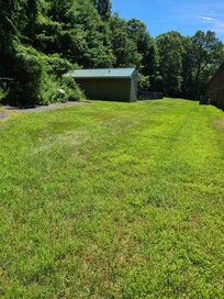 Backyard of hotel.
