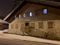 The chalet at night