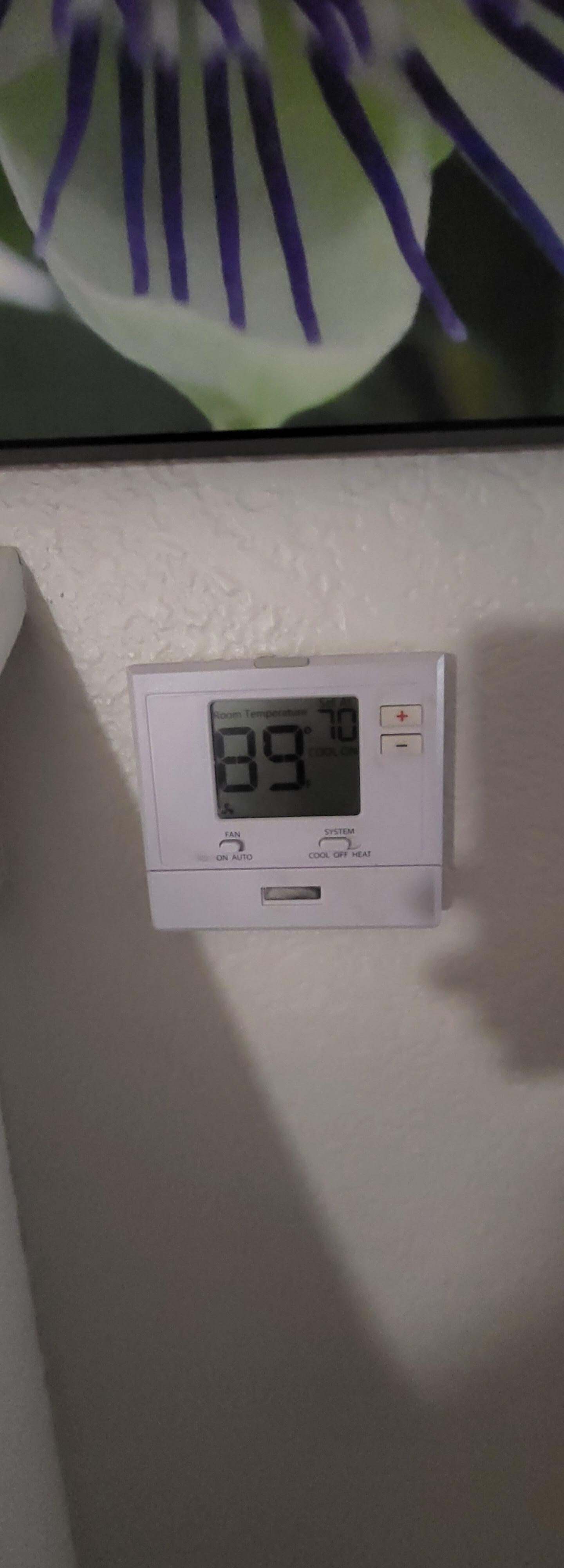 It never got lower then 90 degrees. 