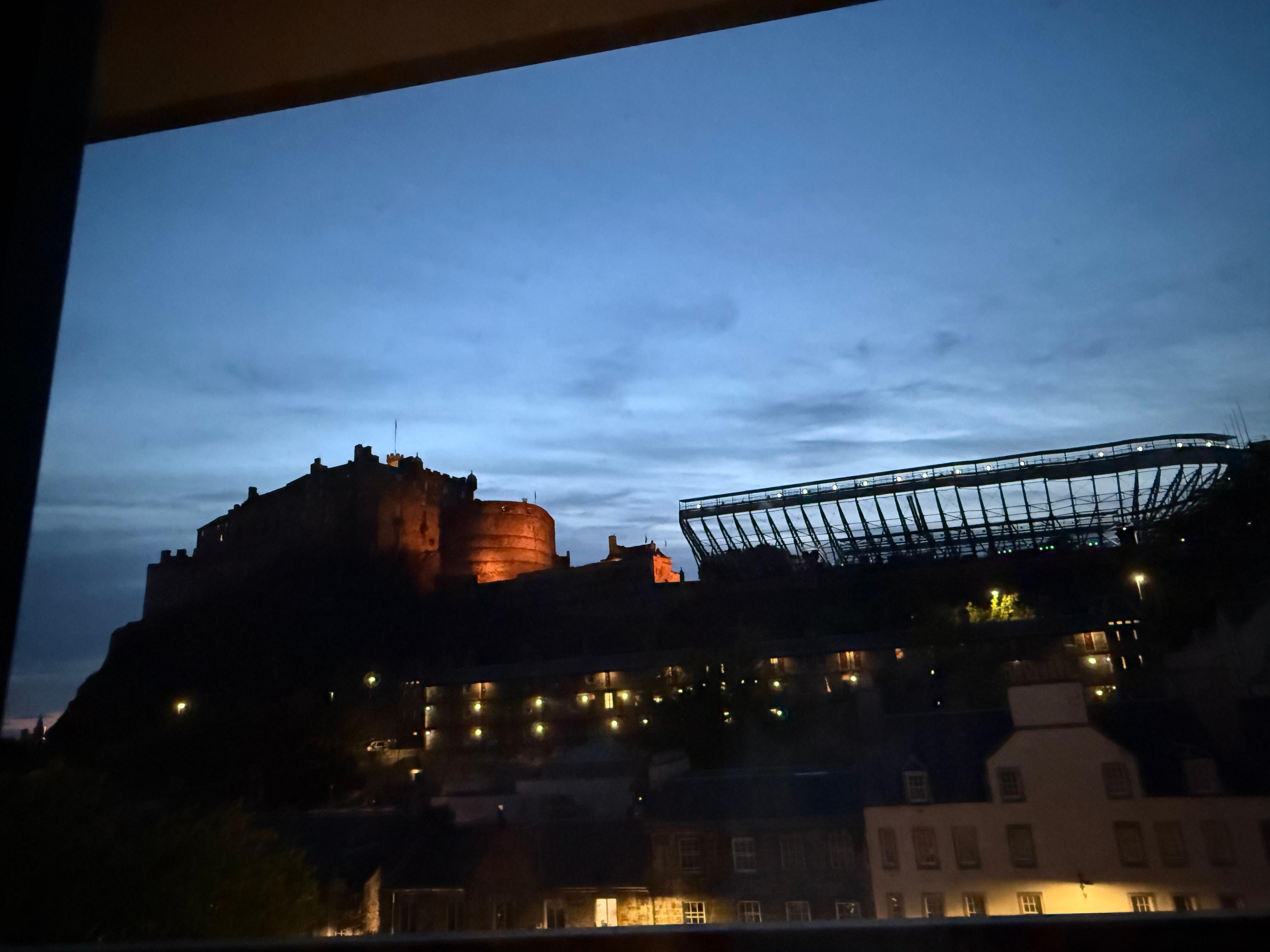 Castle night view from our room