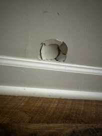 Hole at the top of stairs