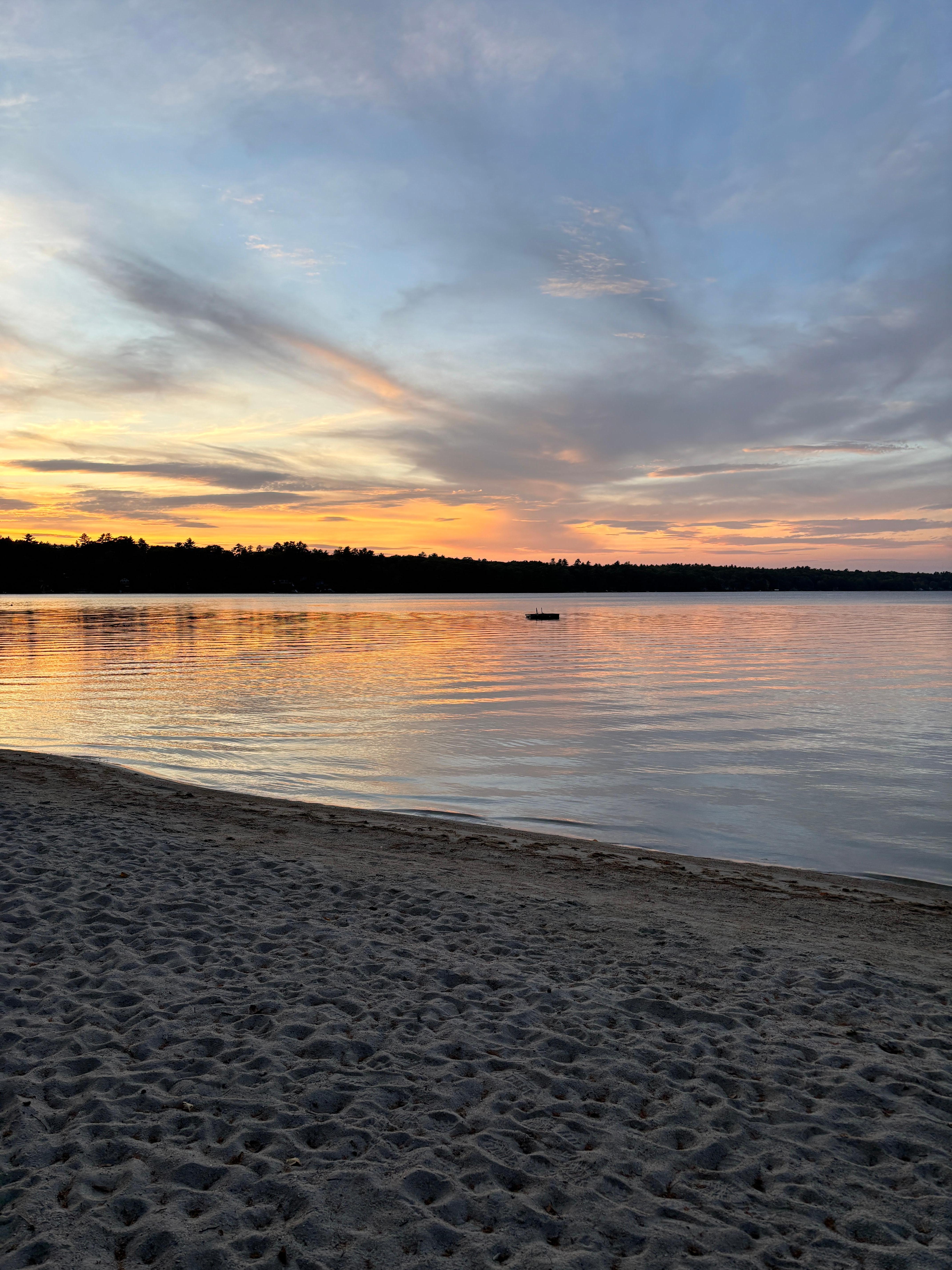 The lake is a few hundred feet away. 