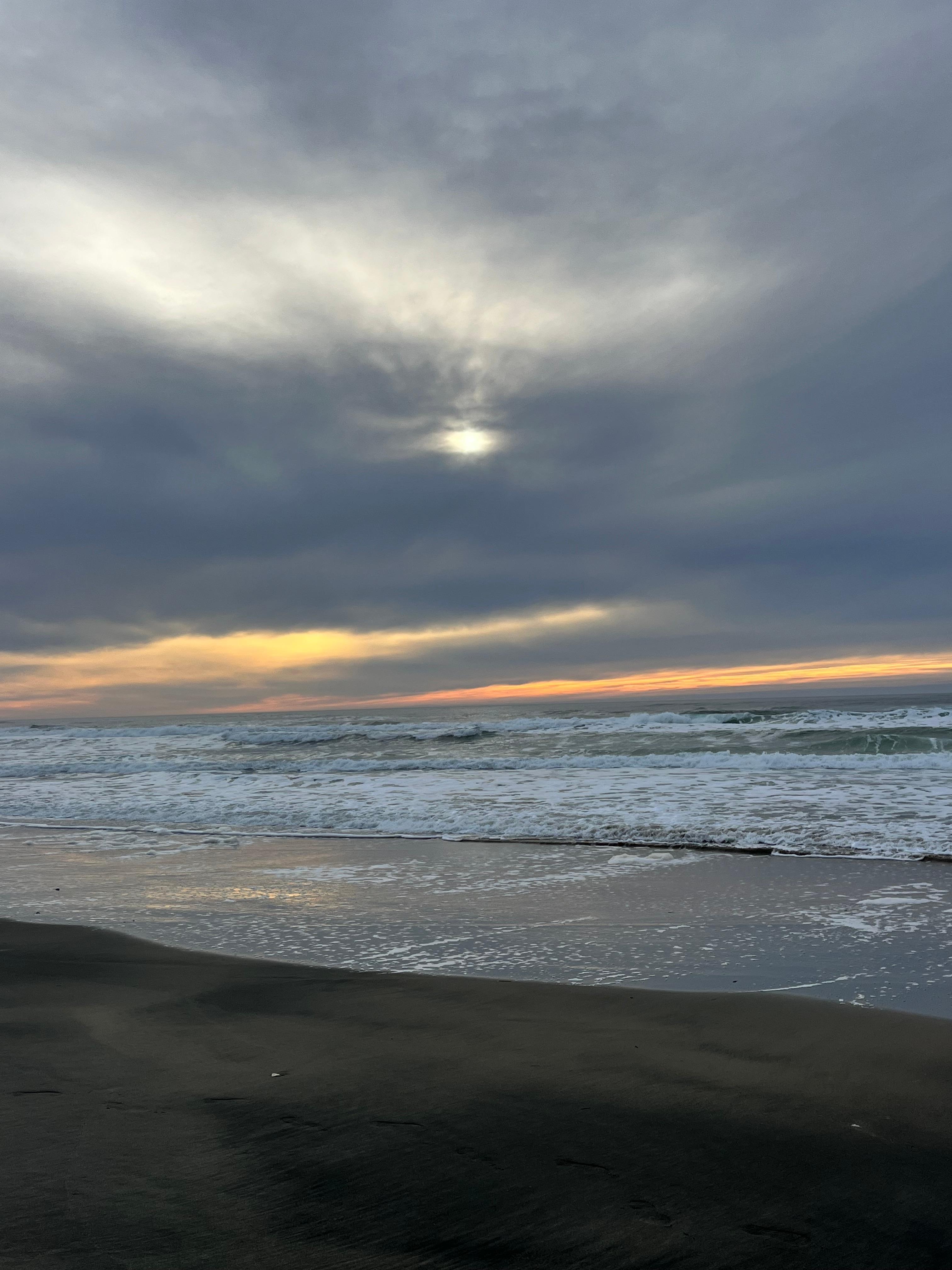 Sunset from the back deck at the house