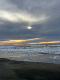 Sunset from the back deck at the house