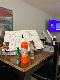 Girls paint n sip