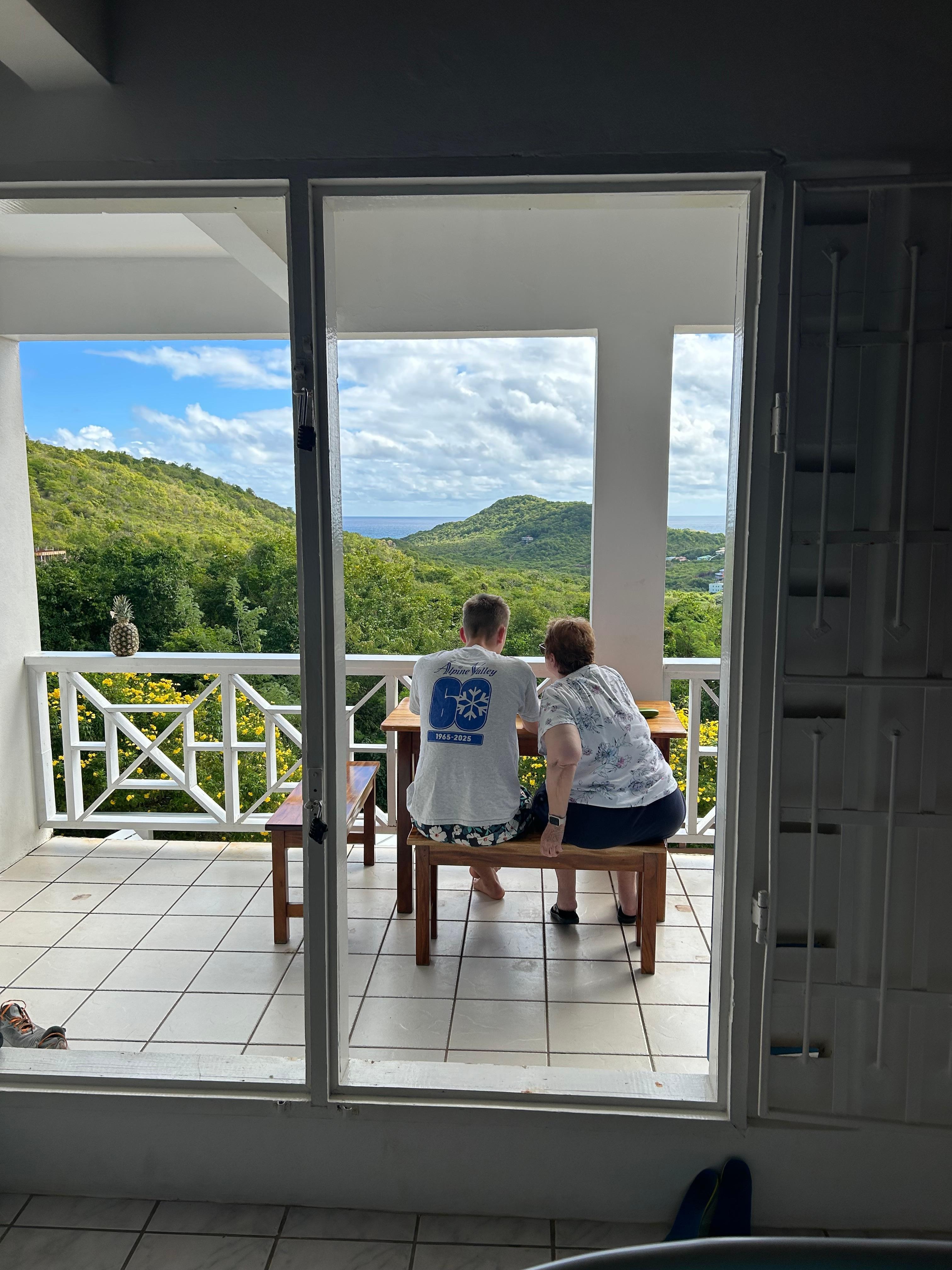 Any meals we ate at the house were on the patio facing the ocean. It was always the perfect temperature there.