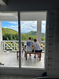 Any meals we ate at the house were on the patio facing the ocean. It was always the perfect temperature there.