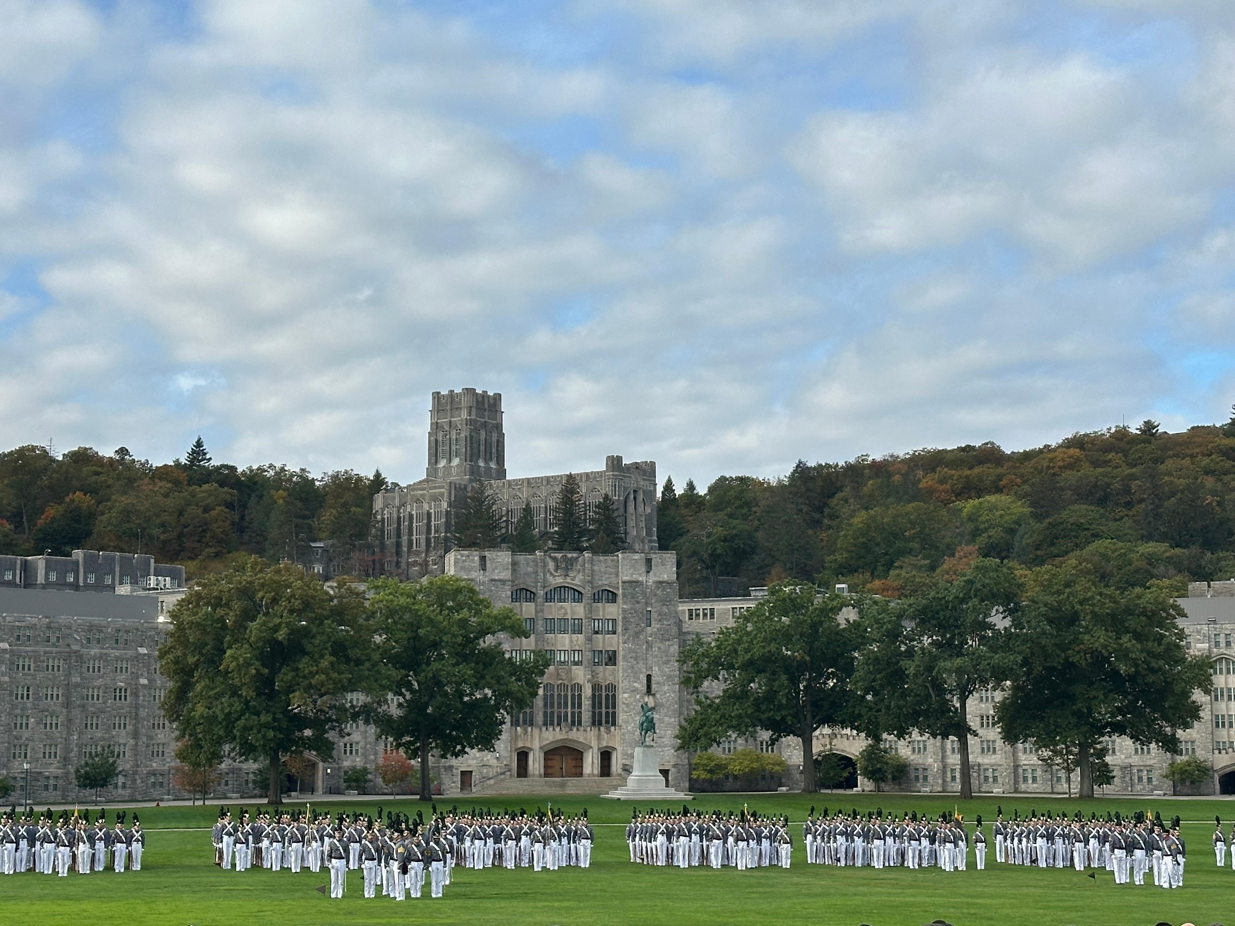 The parade ahead of the football game