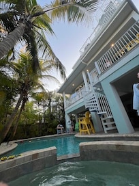 Backyard view from jacuzzi