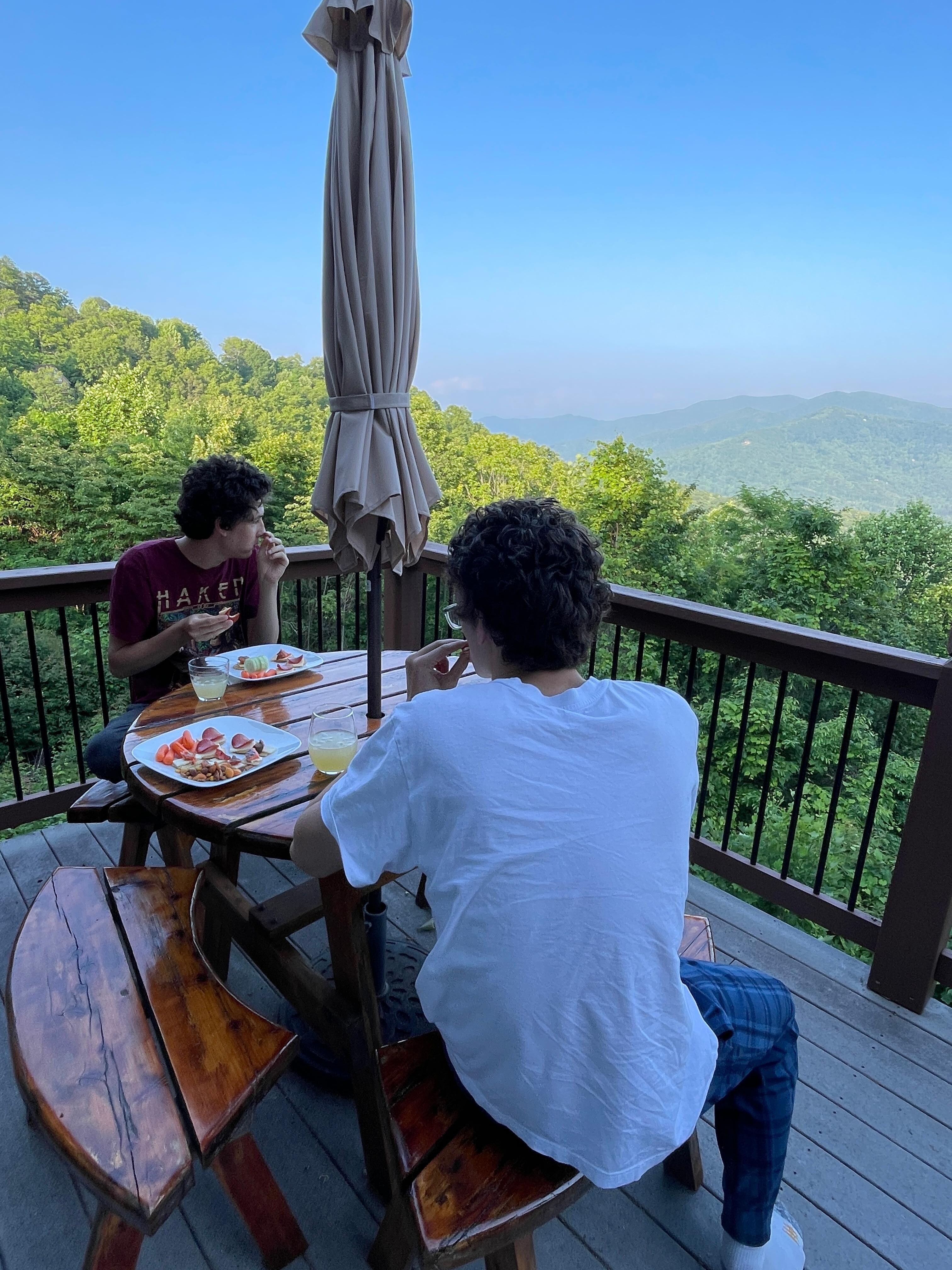 We ate many meals on the deck overlooking these gorgeous views