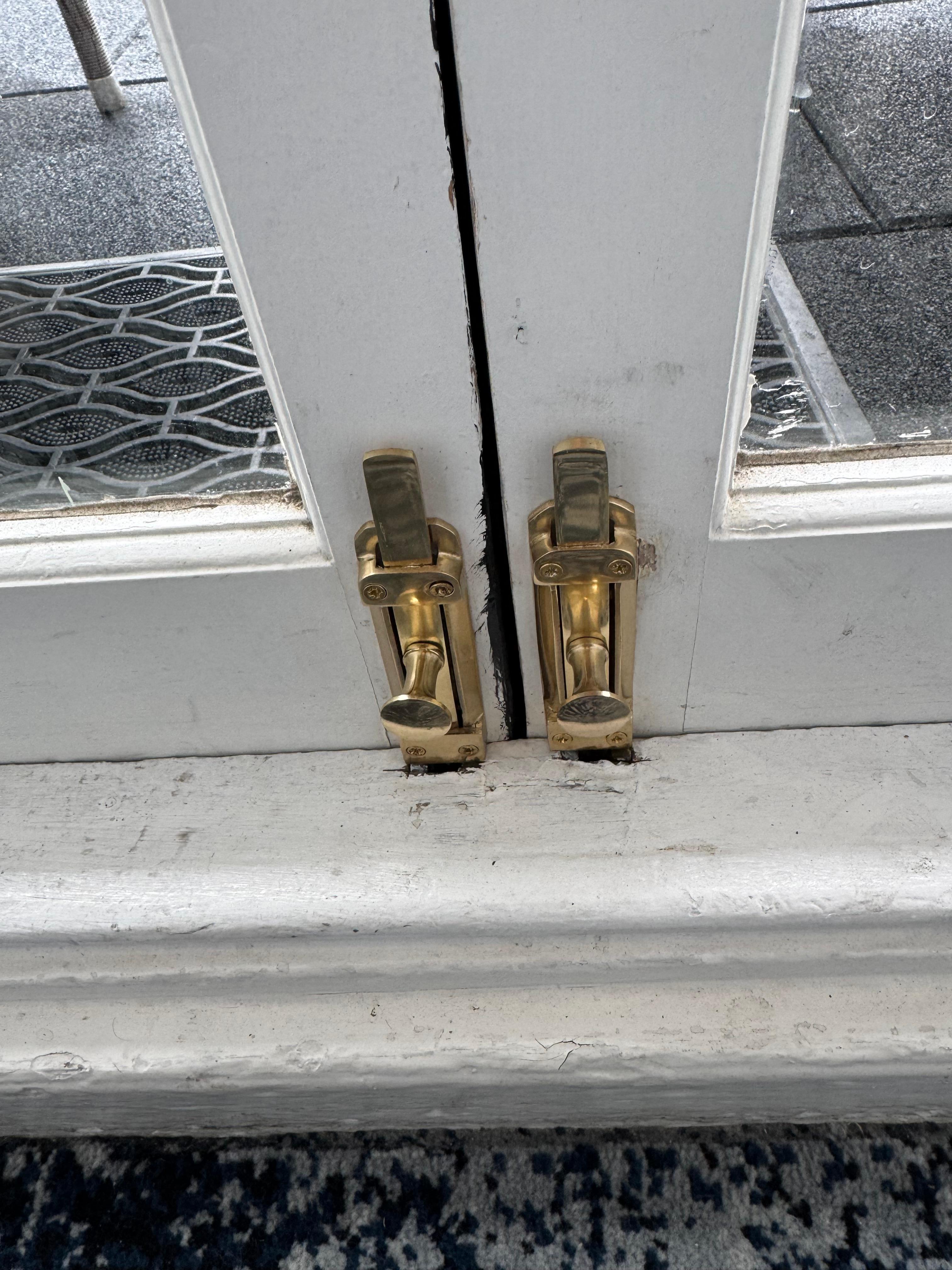 Balcony door bolt not engaging 