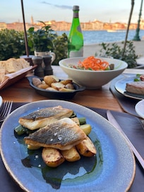 Sea bass was excellent
