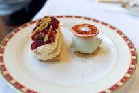 Orange and pistachio dessert