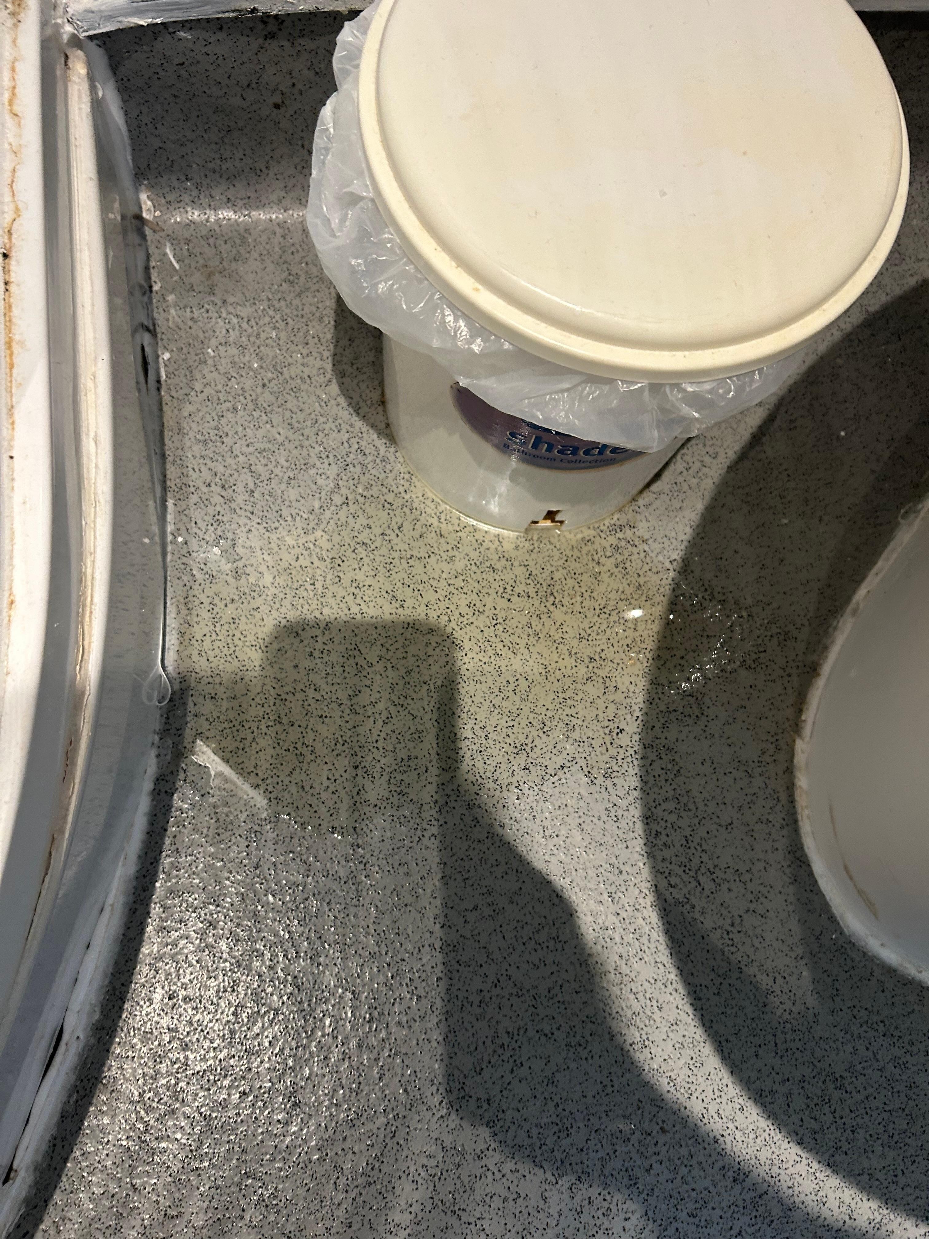 This water was on the floor during our visit and wasn't wiped up at all. 