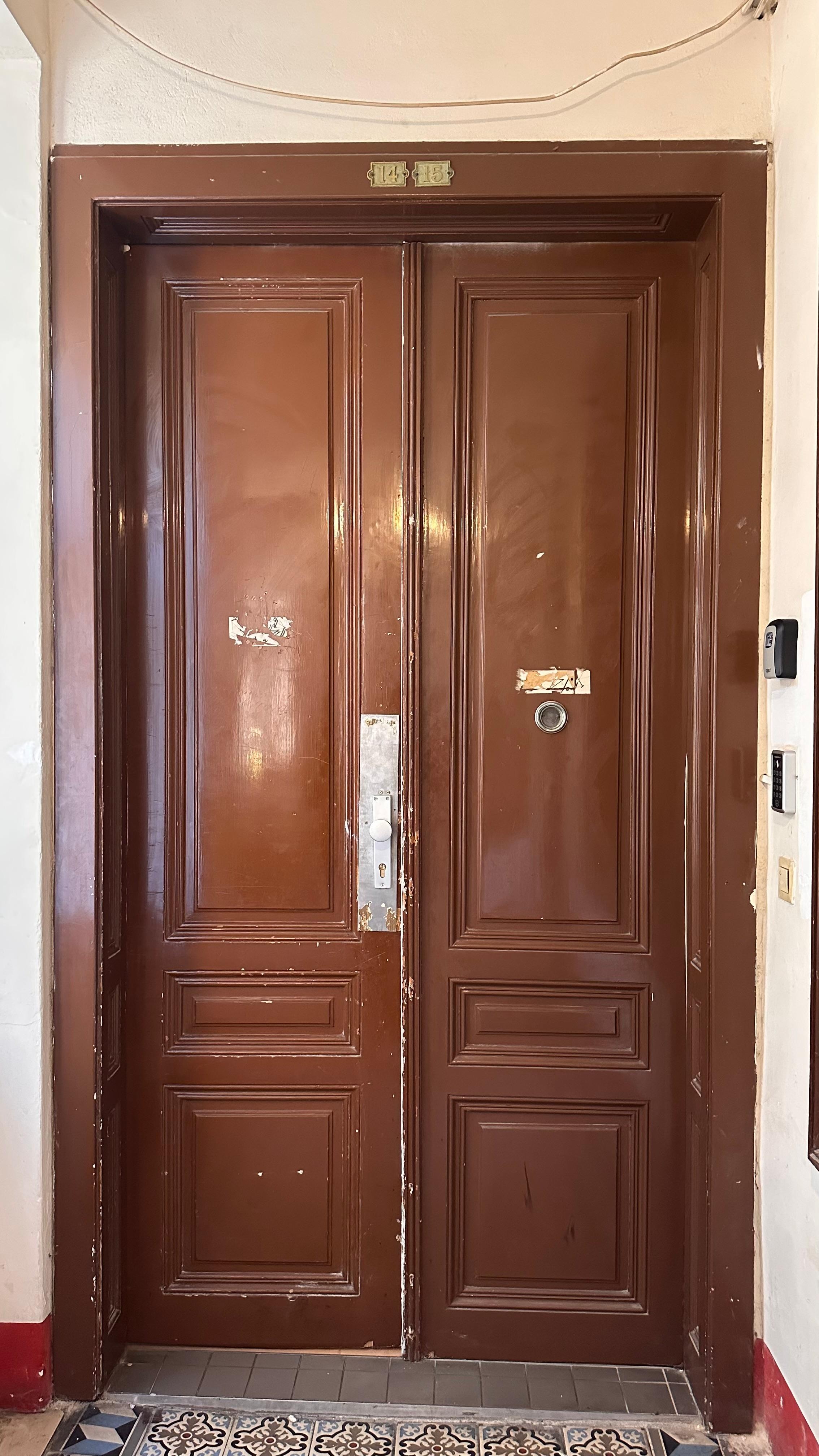 La entrada de las habitaciones 