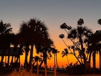 Driving home after sunset on Fort Myers Beach