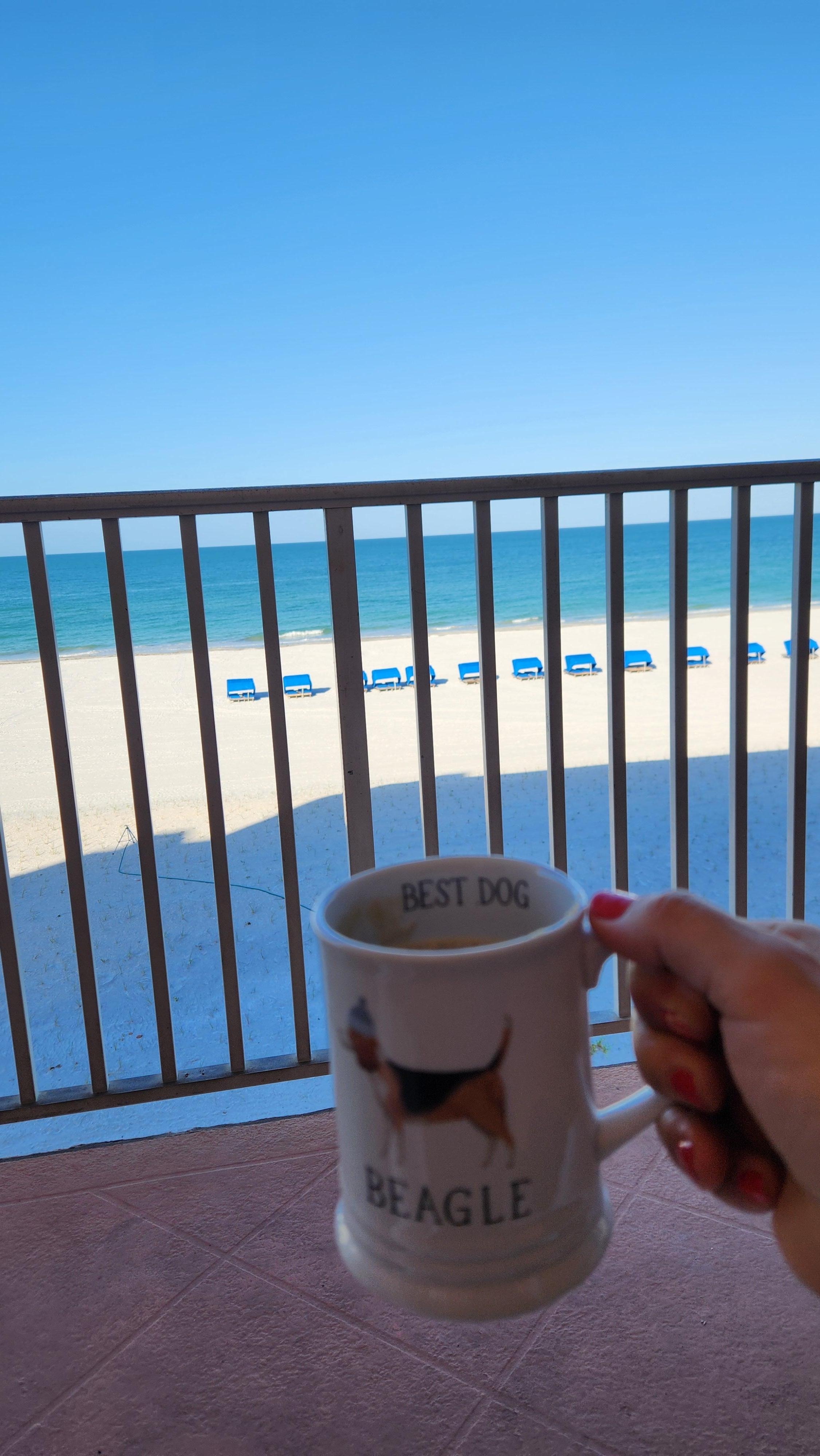 Coffee on the balcony every morning 