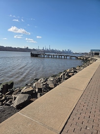 Boardwalk past hotel