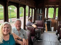 Walked the trail between French Lick Resort and the West Baden Resort and rode the trolley back