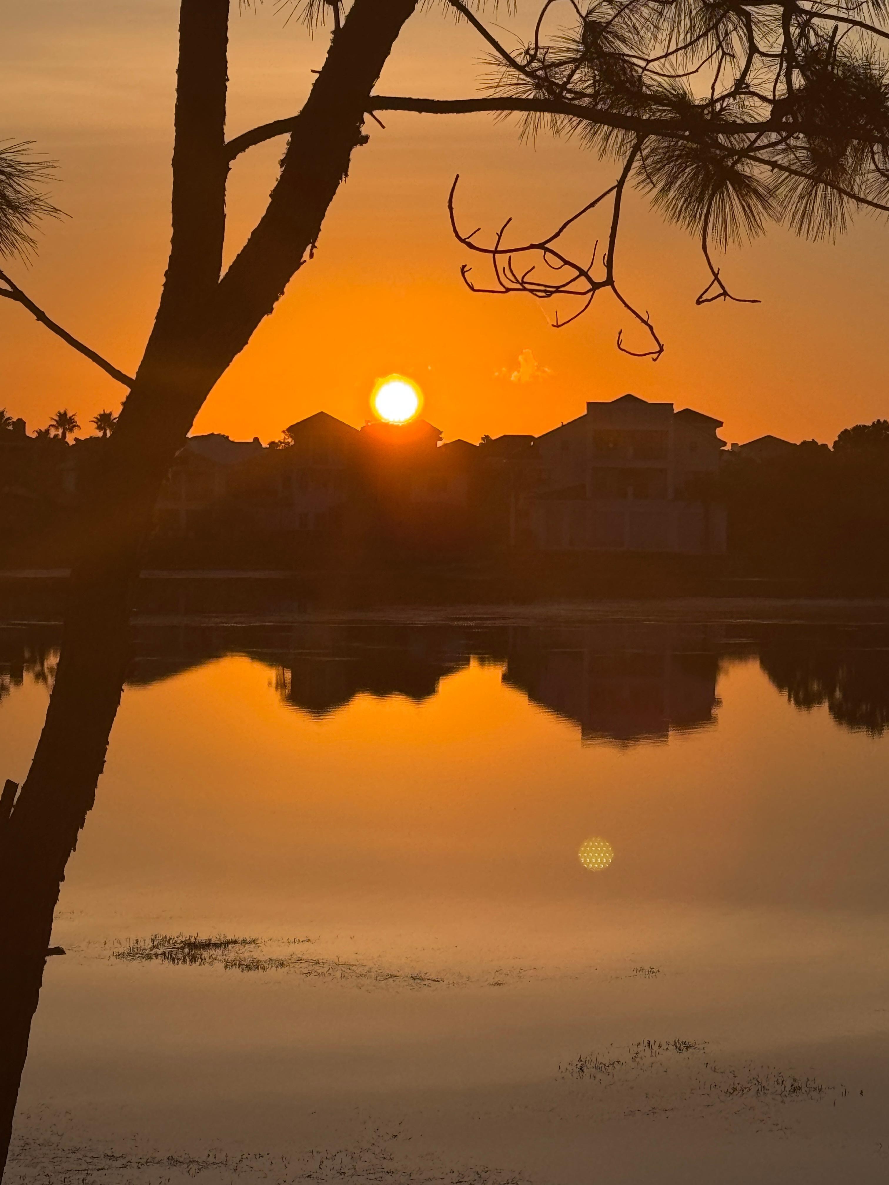 Sitting on the patio for the morning sunrise!